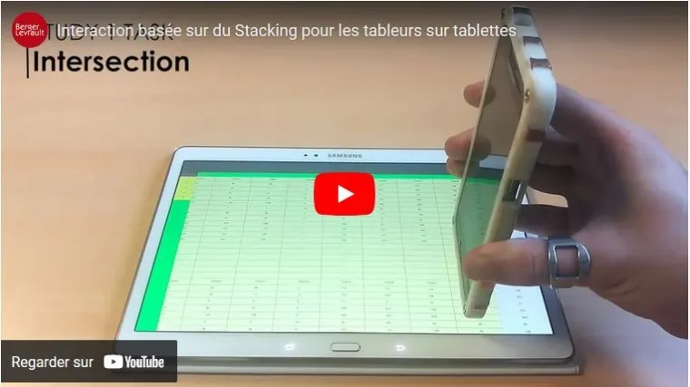 Stacking-based interaction for tablet spreadsheets