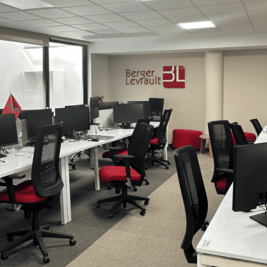 Workspace at Berger-Levrault's site in Rabat