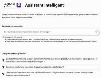 Assistant intelligent Légibase Justice