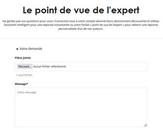 Point de vue de l'expert