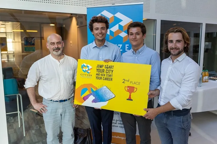 Photo de l'équipe WeCare de ESILV, le gagnant du 2ème prix de la 4ème édition du City'ZEN Challenge