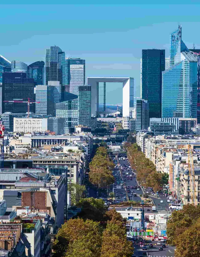 Vue du centre d'affaires de la Défense.