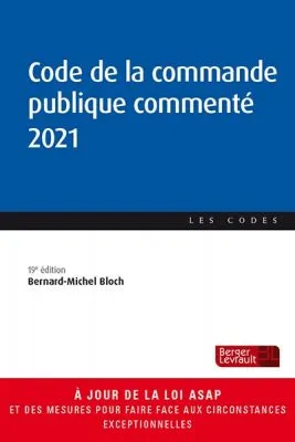 Ouvrage Code de la commande publique commenté 2021.