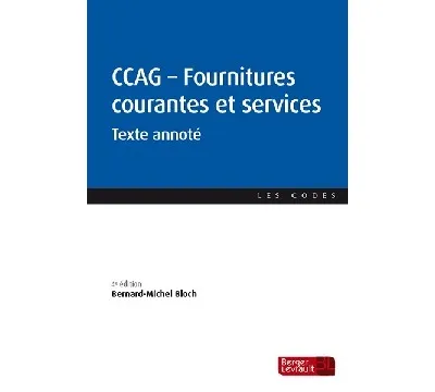 Couverture de CCAG — Fournitures courantes et services