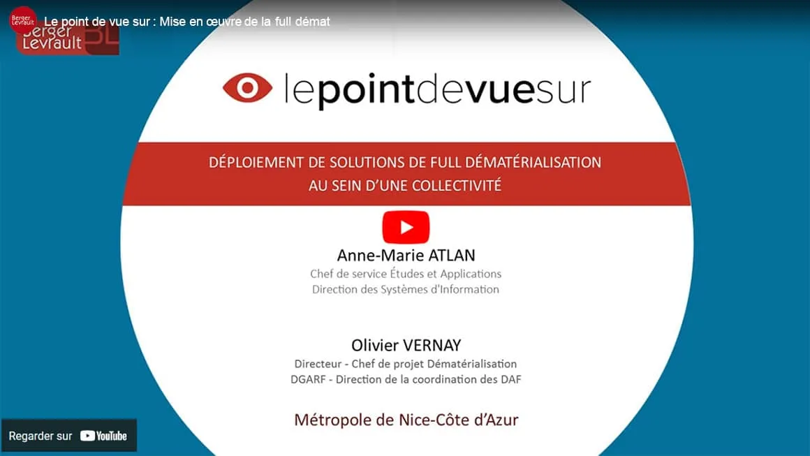 Vidéo de point de vue sur la mise en œuvres de la full dématérialisation.