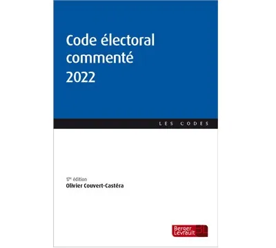 Couverture du broché Code éléctoral commenté 2022