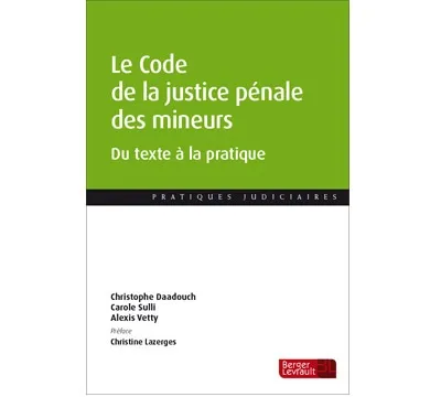 Couverture du broché Code de la justice pénale des mineurs