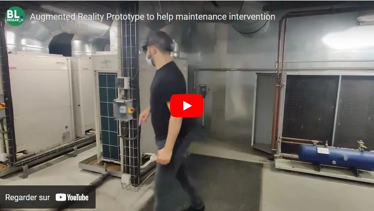 Vidéo de démo du projet de réalité augmentée au service des techniciens GMAO.