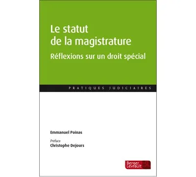 Couverture broché Le statut de la magistrature
