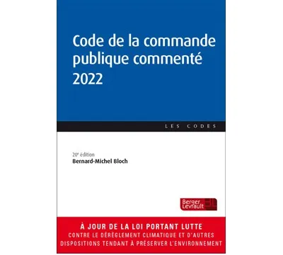 Couverture broché Code de la commande publique commenté 2022