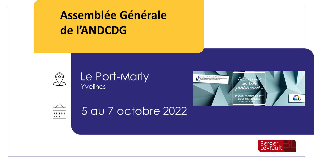 BergerLevrault vous donne rendezvous à l'assemblée Générale de l