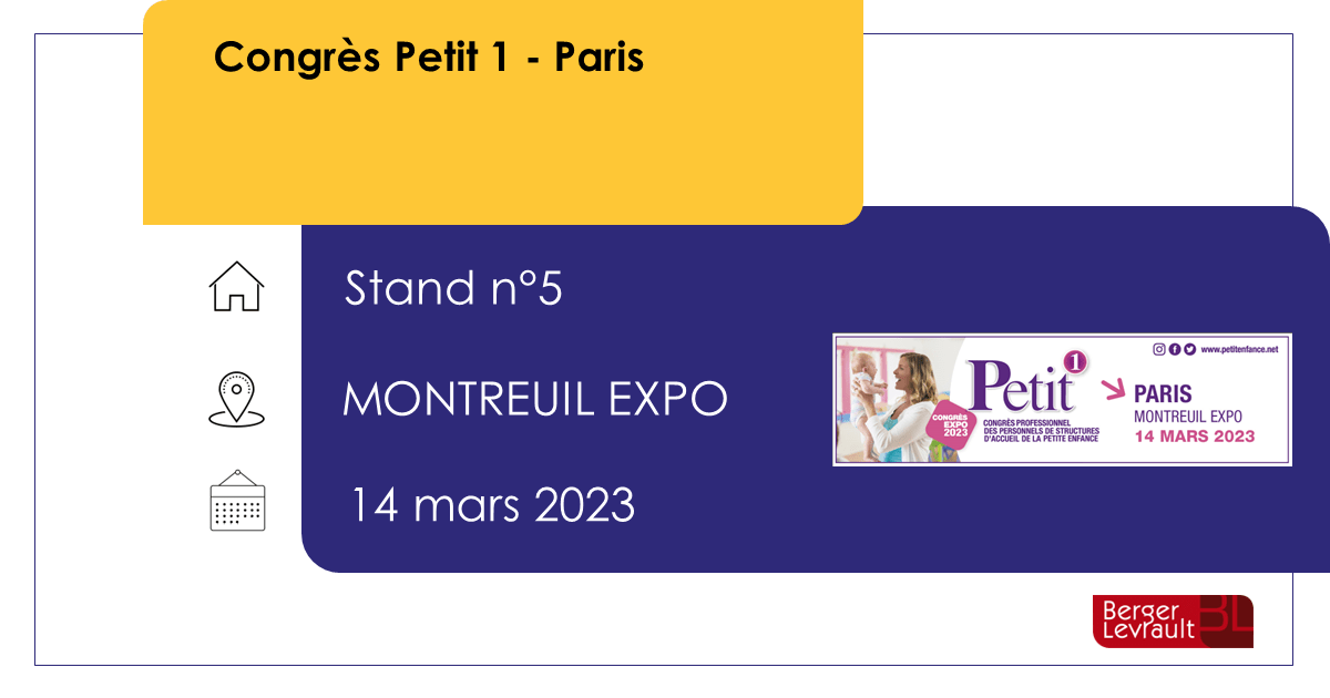 BergerLevrault vous donne rendezvous au Congrès Petit 1 Paris 2023