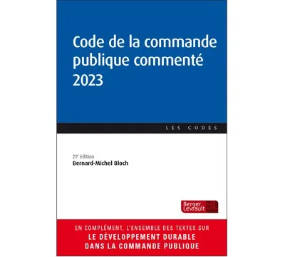 Couverture broché Code de la commande publique commenté 2023