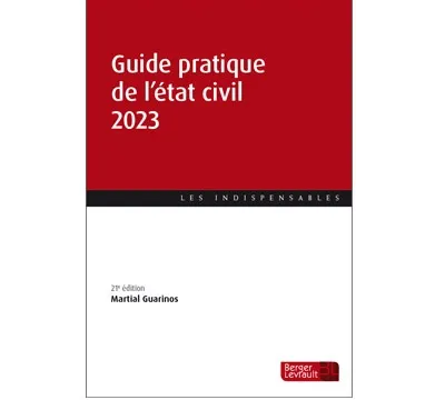 Couverture broché Guide pratique état civil 2023