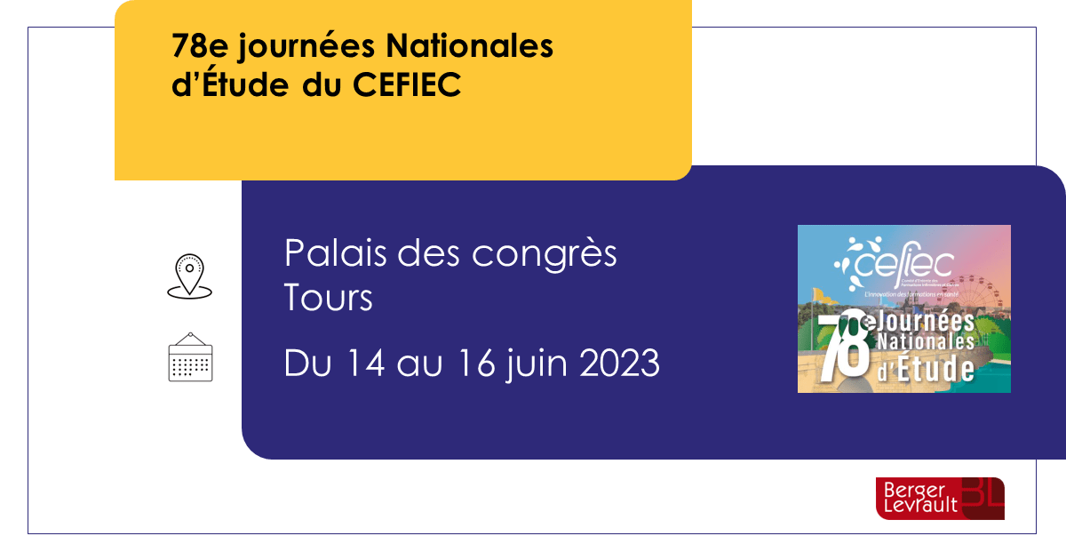 BergerLevrault vous donne rendezvous aux 78e Journées Nationales du