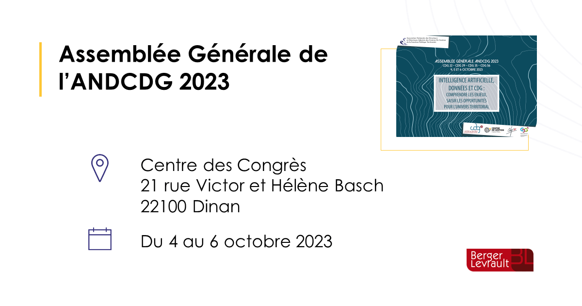 BergerLevrault vous donne rendezvous à l'assemblée générale de l