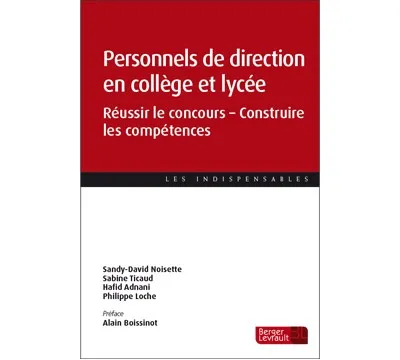 Couverture broché Personnels de direction en collège et lycée