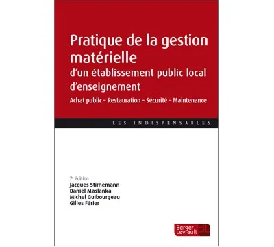Couverture broché Pratique de la gestion matérielle d'un EPLE