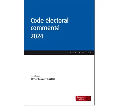Couverture broché Code électoral commenté 2024