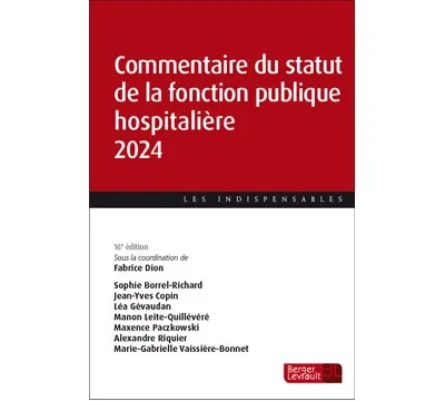 Couverture broché Commentaire du statut de la FPH 2024