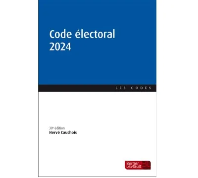Couverture broché Code électoral 2024