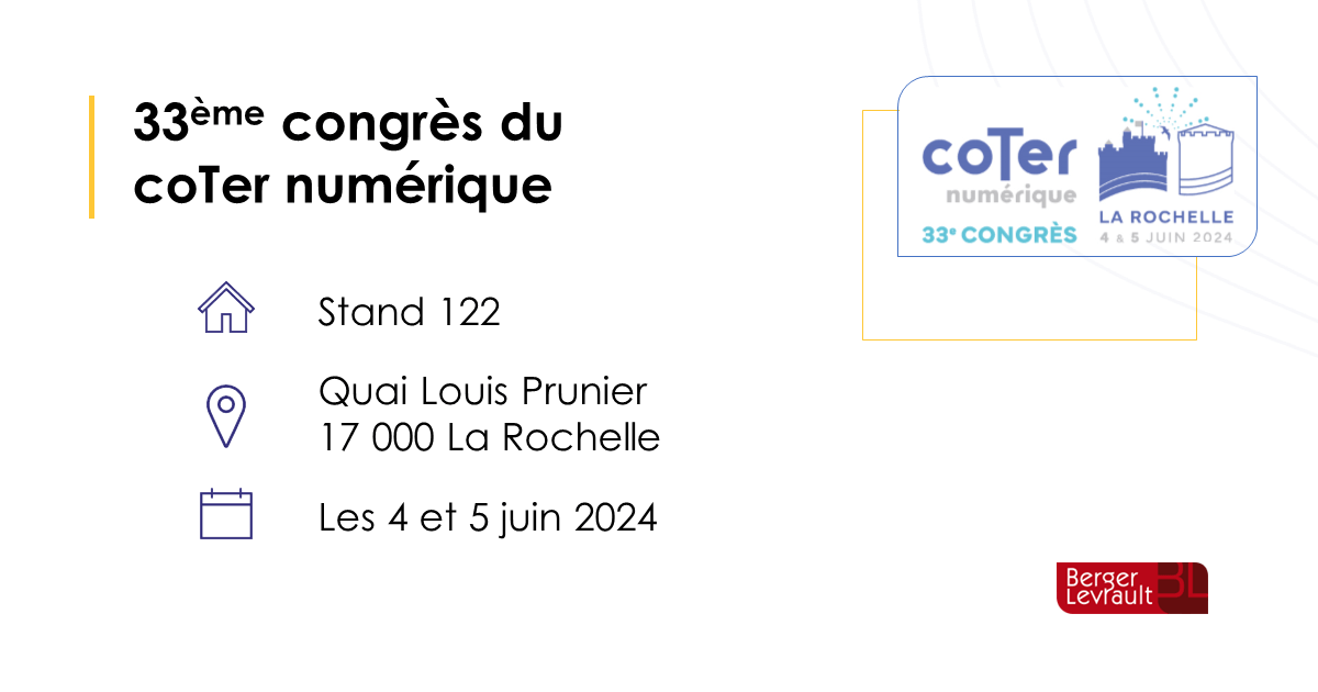 BergerLevrault vous donne rendezvous au CoTer numérique 2024