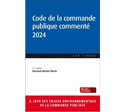 Couverture broché Code de la commande publique commenté 2024