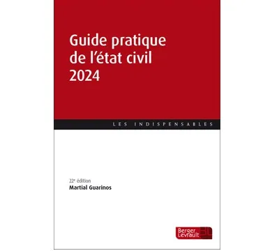 Couverture broché Guide pratique de l'état civil 2024