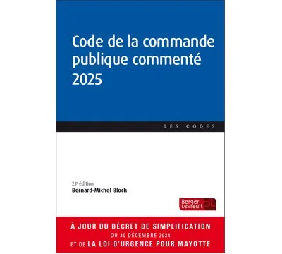 Couverture broché Code de la commande publique commenté 2025