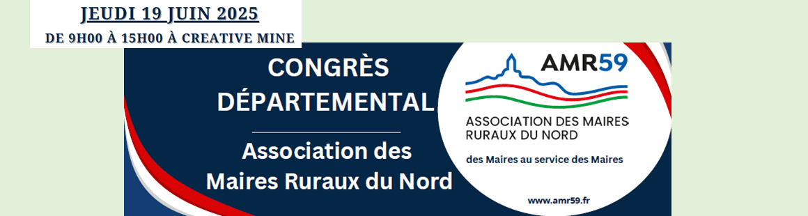 Congrès des maires ruraux du Nord 2025