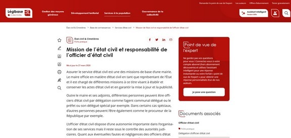 Fiche Légibase Collectivités