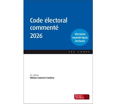 Couverture Code électoral commenté 2026
