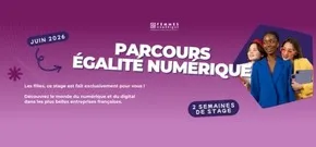 Parcours égalité numérique - actions stage 100% féminin - 100% numérique portée par Femmes@Numérique